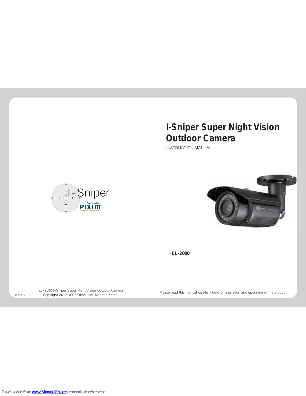 ICRealtime I-Sniper EL-2000 Instruction Manual