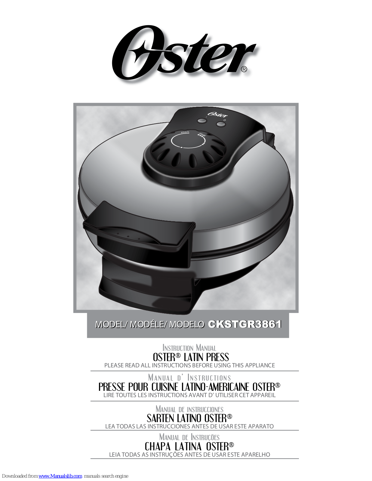 Oster CKSTGR3861 Instruction Manual