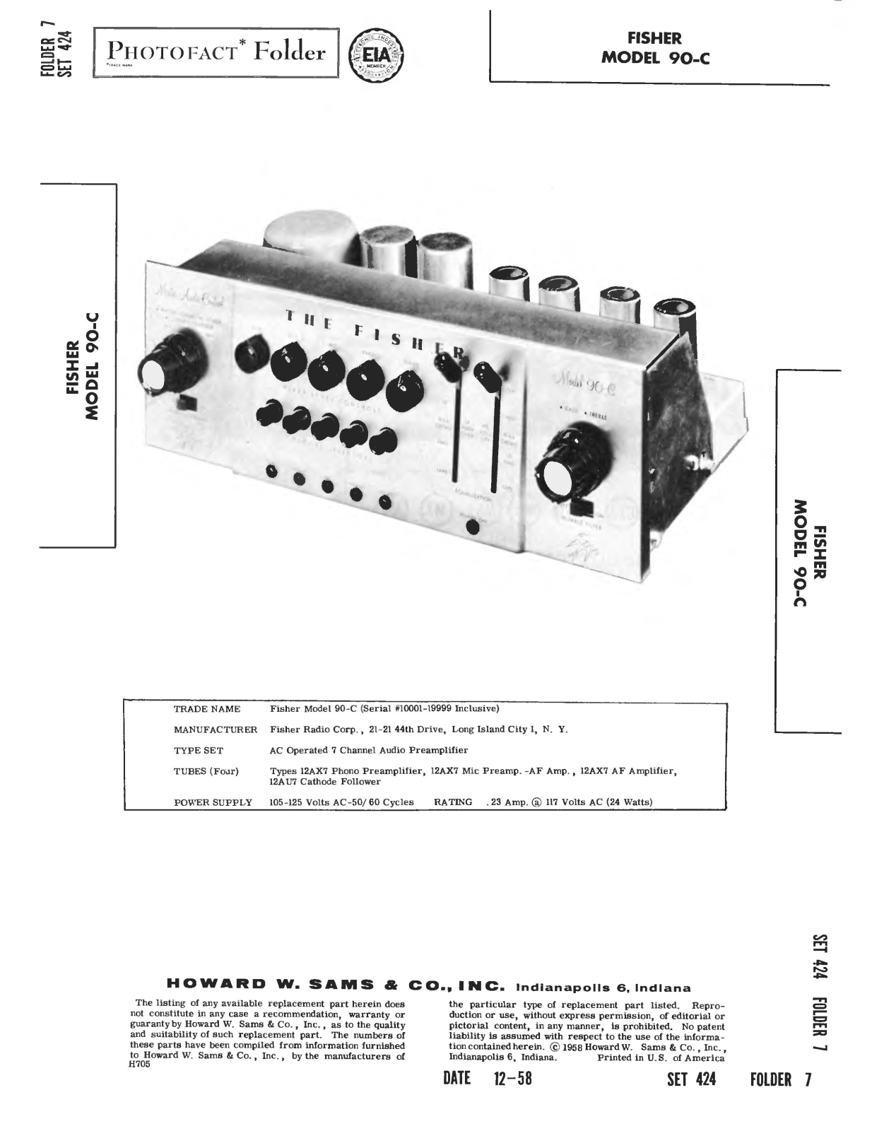 Fisher 90-C Service manual