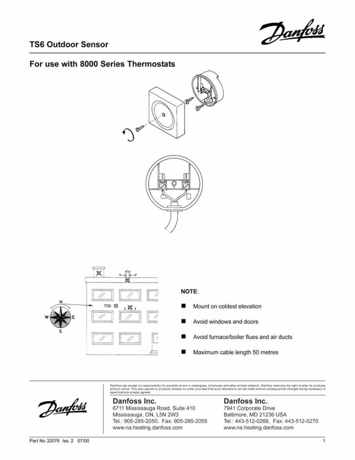 Danfoss TS6 Installation guide