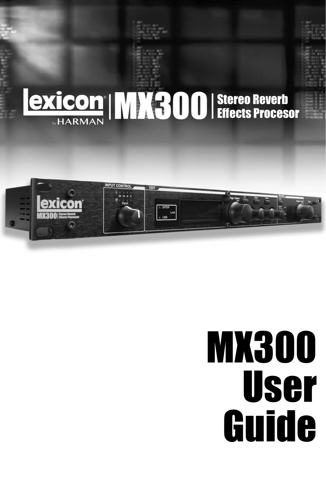 Lexicon MX300 Owner's Manual