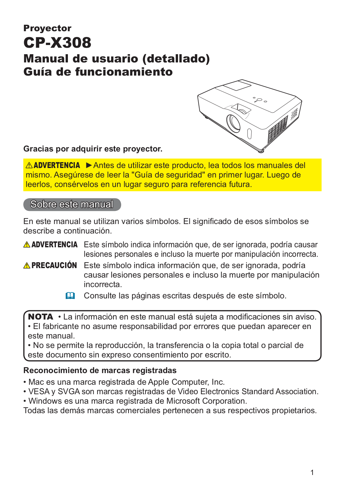 Hitachi CP-X308WF User Manual