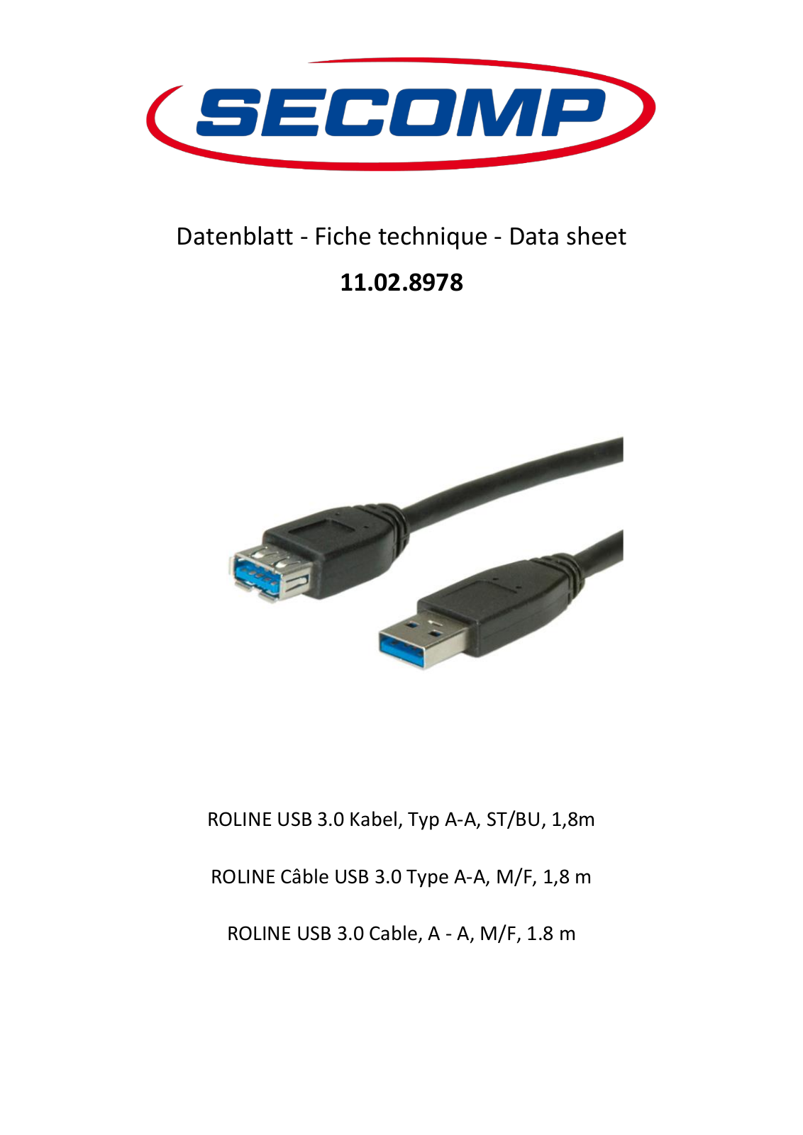 ROLINE 11028978 Datasheet - ManualMachine.com