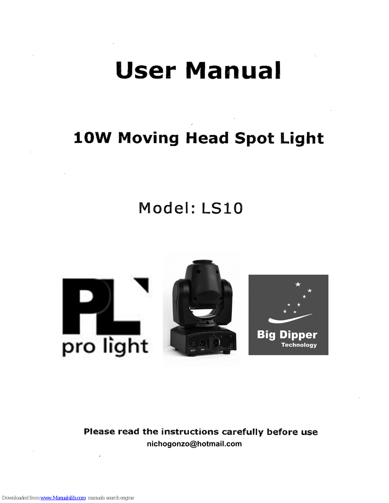 Big Dipper LS10 User Manual - ManualMachine.com