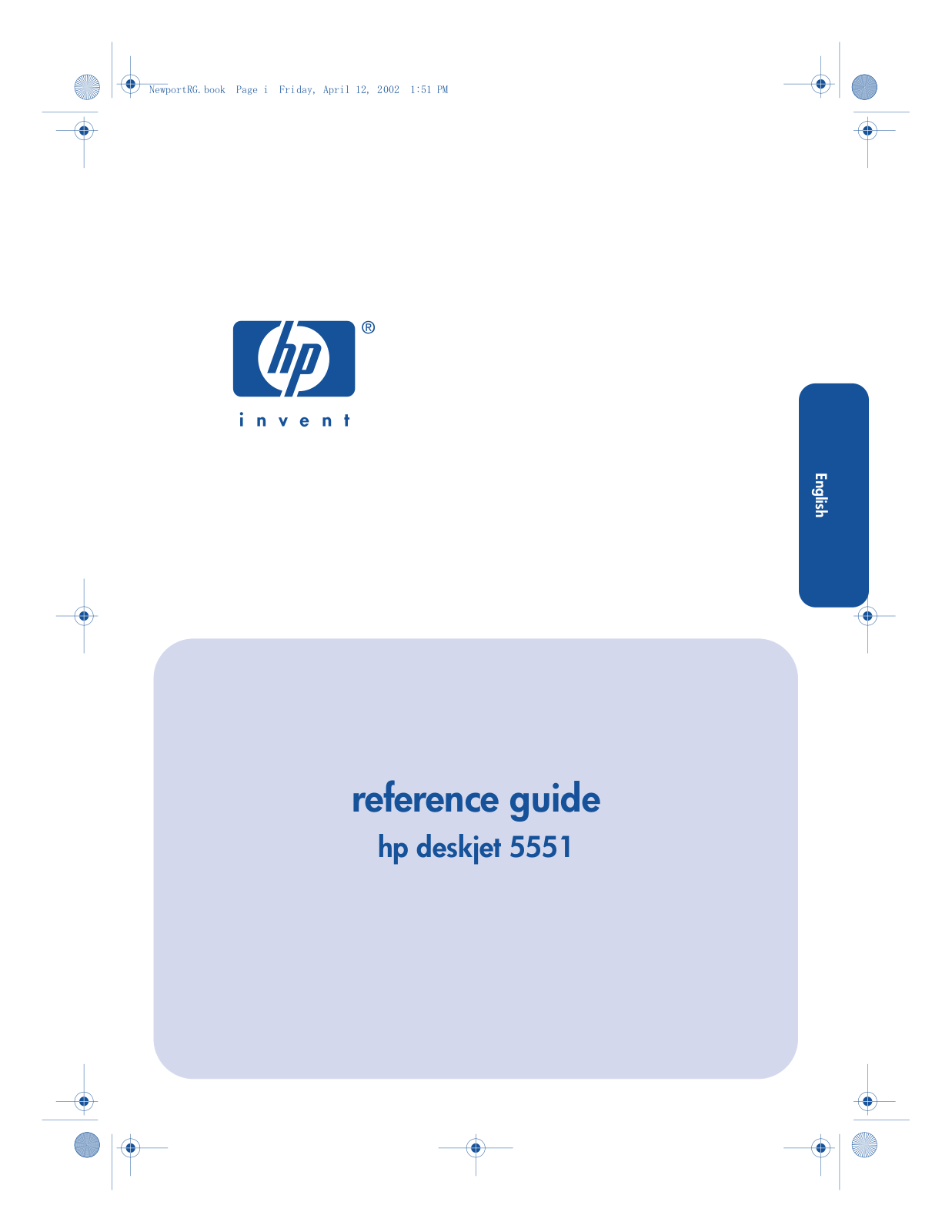 HP DeskJet 5551 Reference Guide