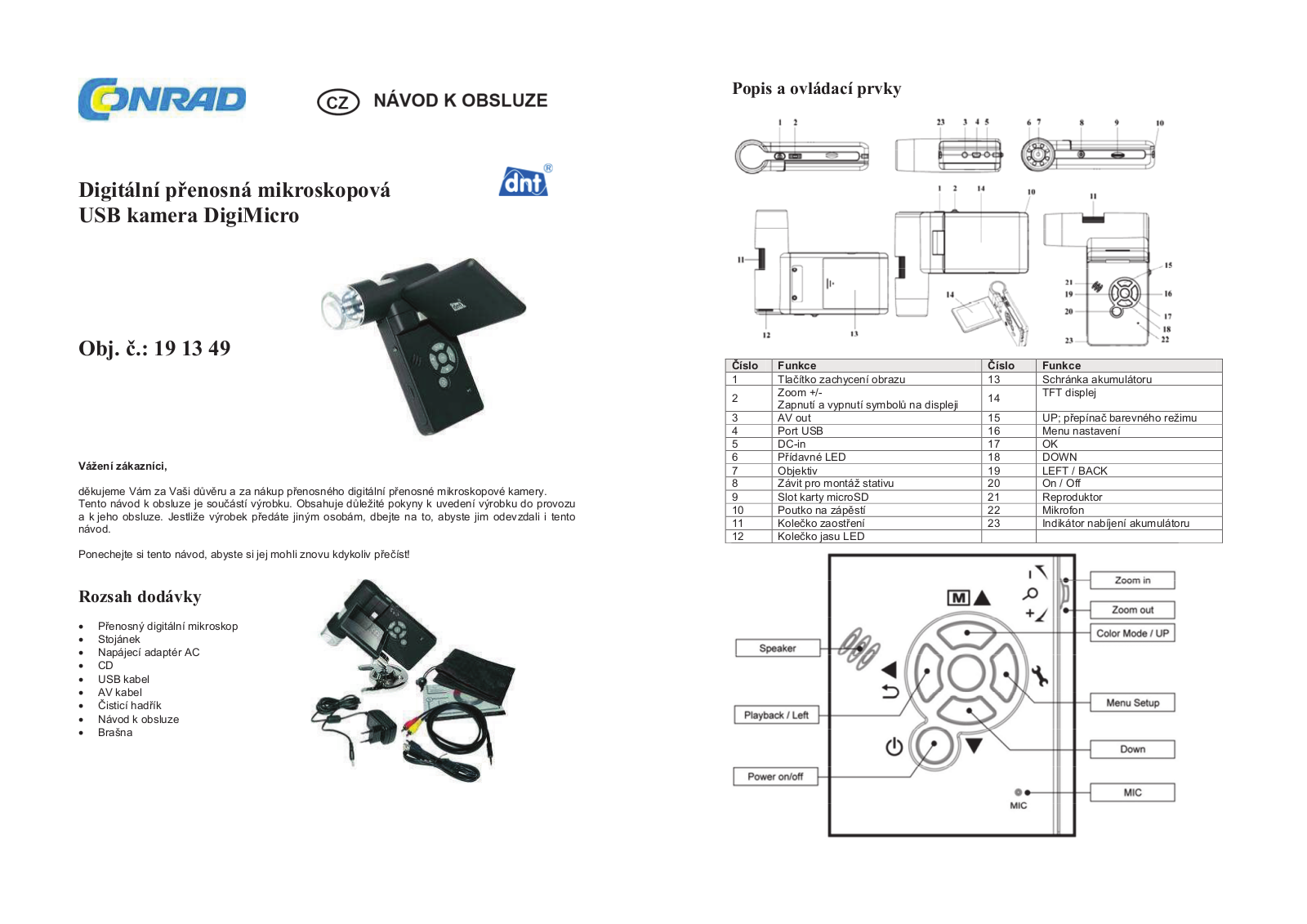 dnt DigiMicro Mobile User manual