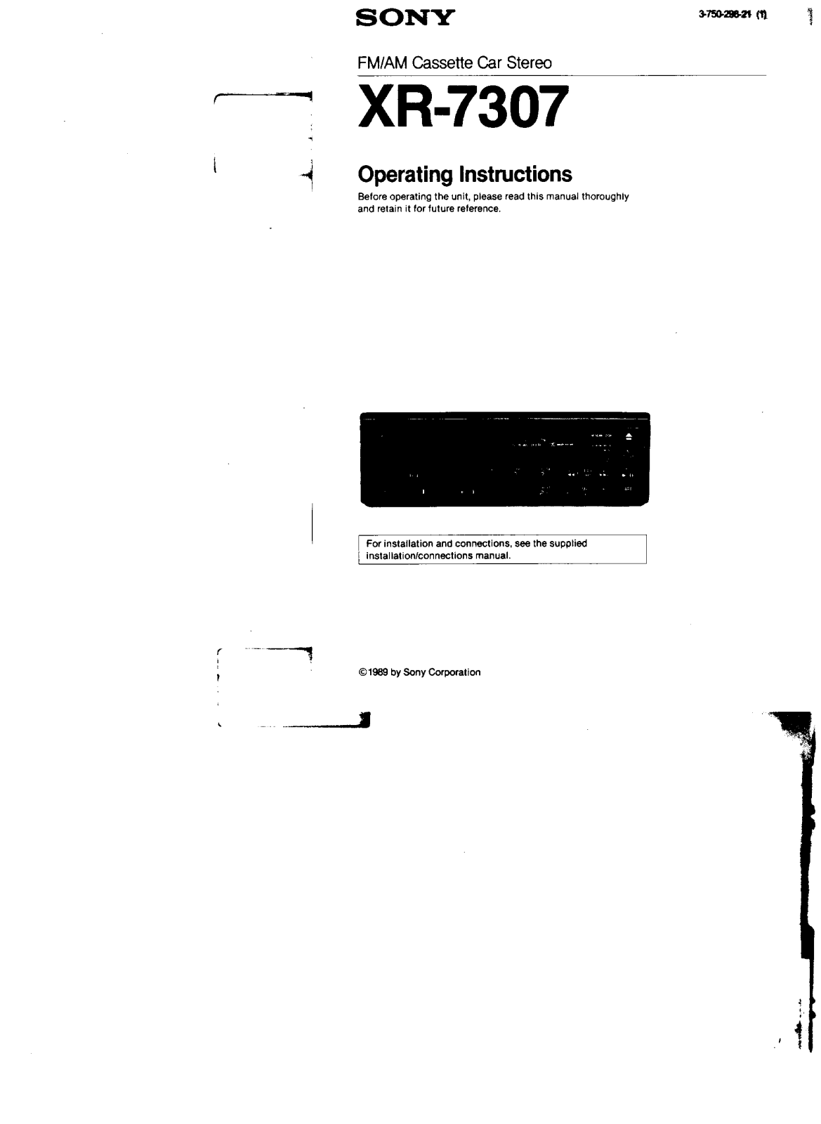 Sony XR-7307 User Manual