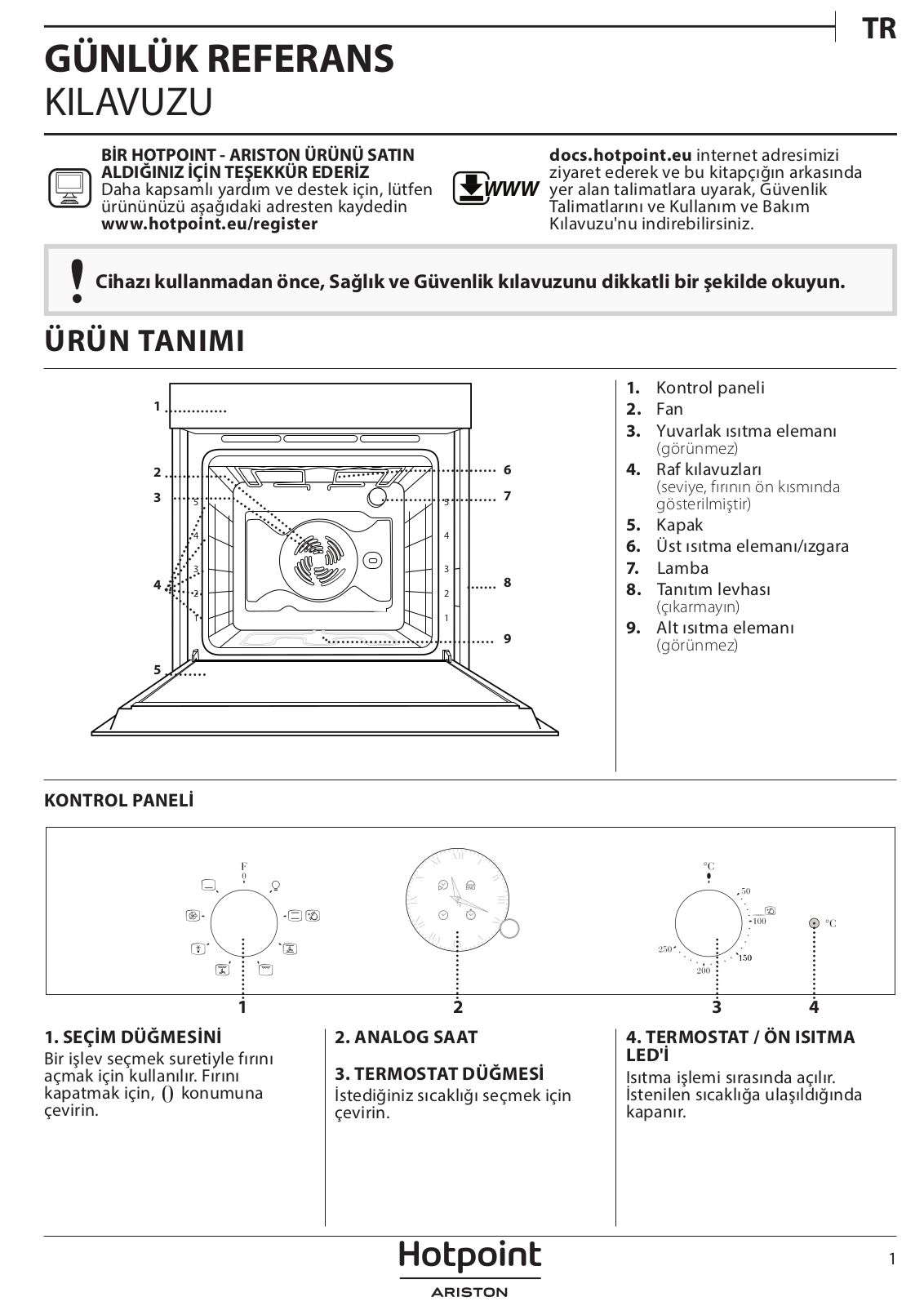 HOTPOINT/ARISTON FIT 801 H AN HA Daily Reference Guide