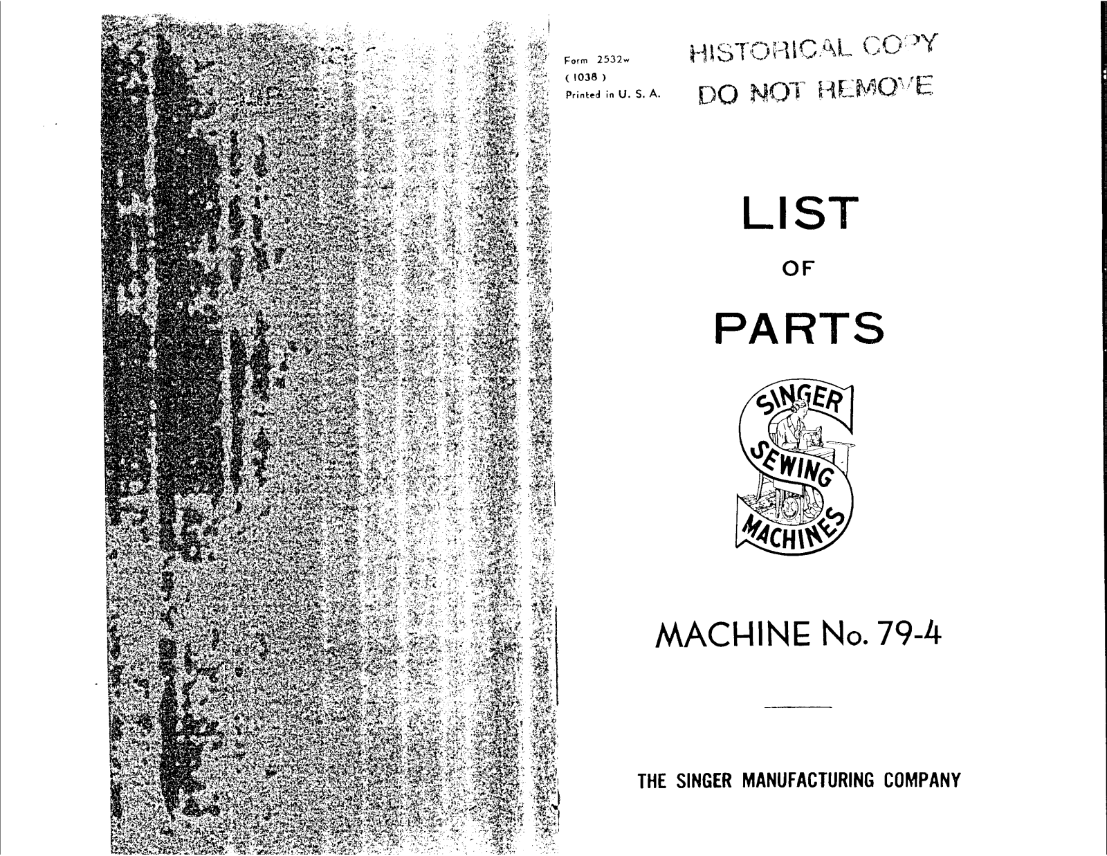 Singer 79-4 User Manual