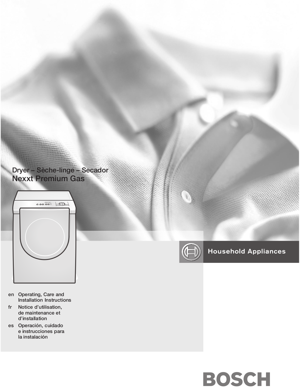 Bosch Appliances Dryer User Manual