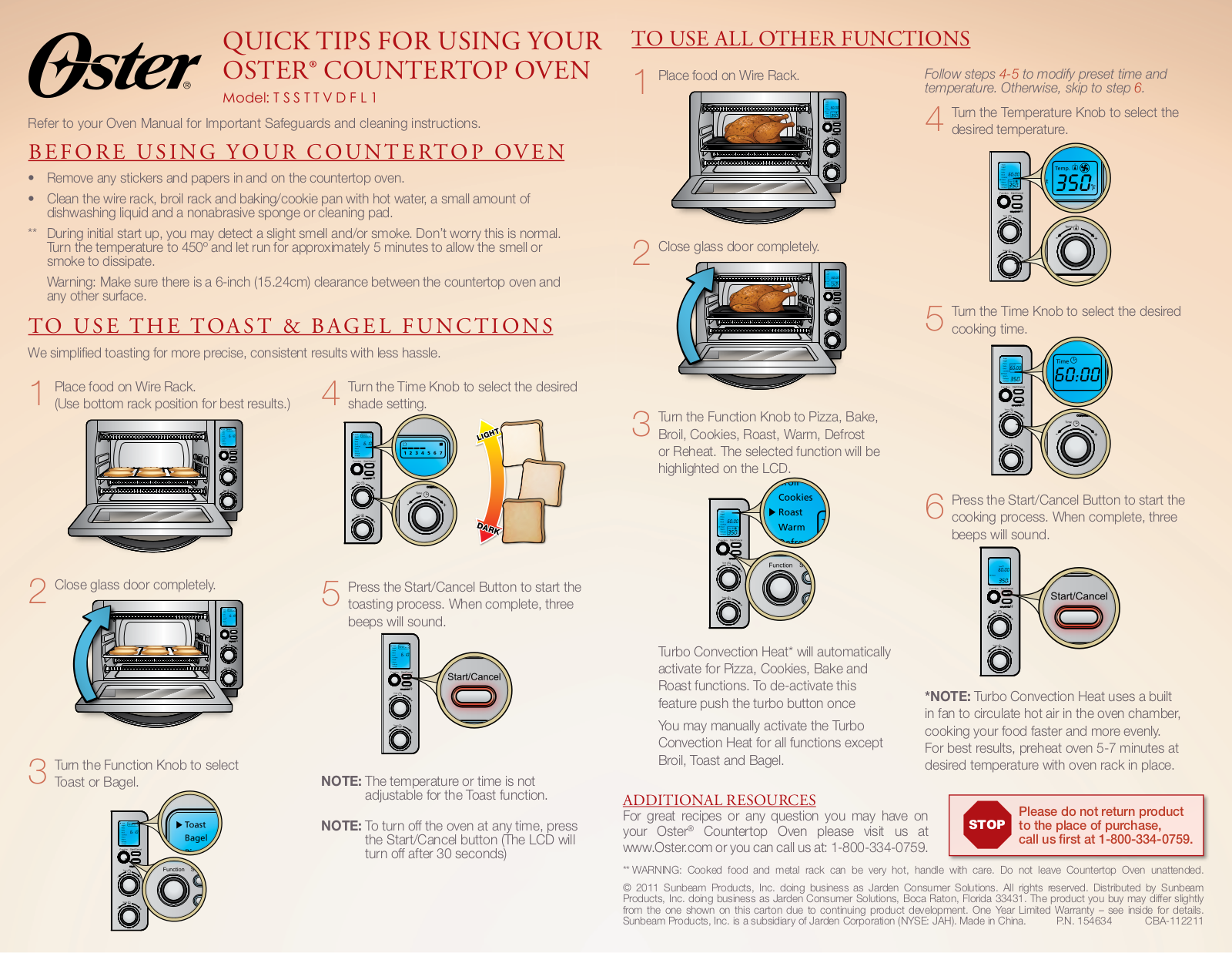 Oster TSSTTVDFL1 User Manual