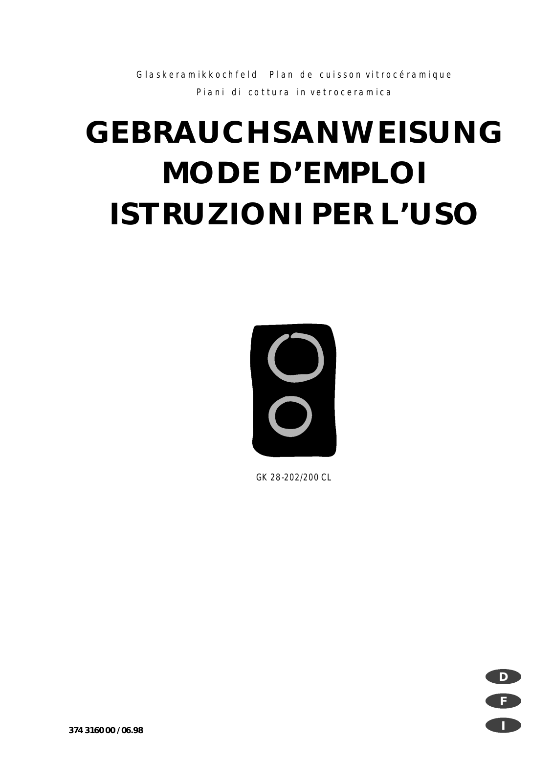 electrolux GK28-202/200CL User Manual