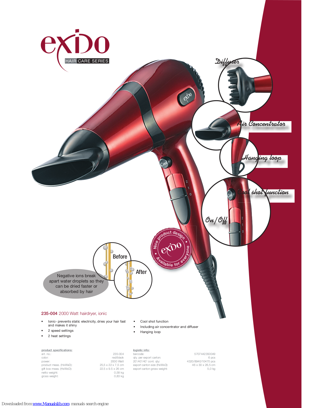 Exido 235-004 Specifications - ManualMachine.com