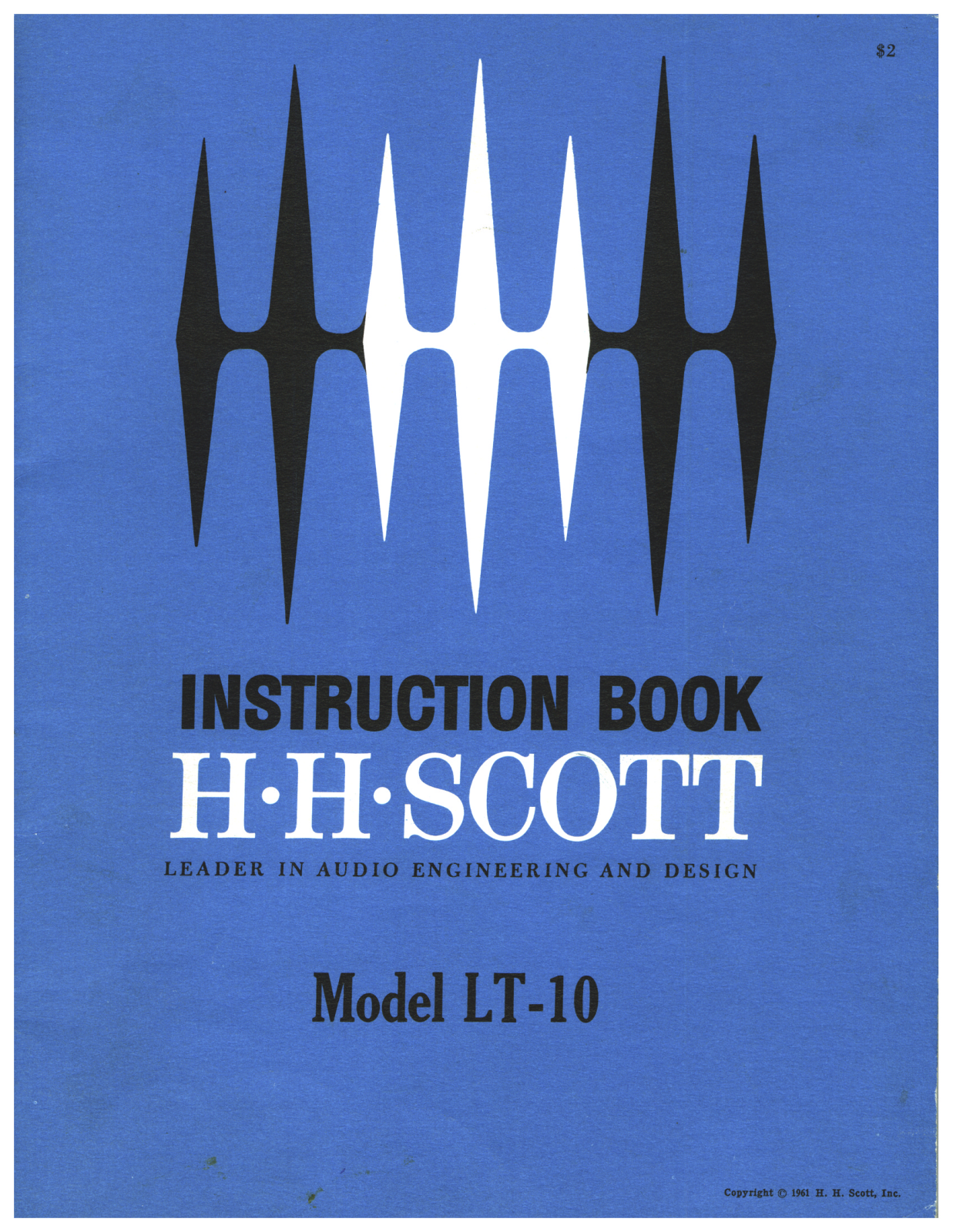 H.H. Scott 314, LT-10 Owners manual