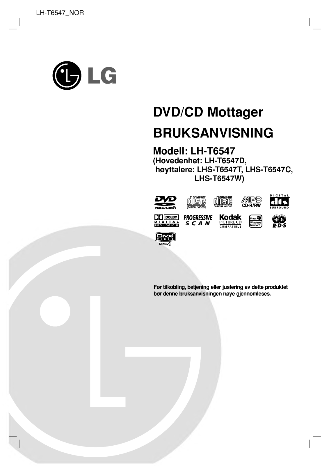 Lg LH-T6547 User Manual