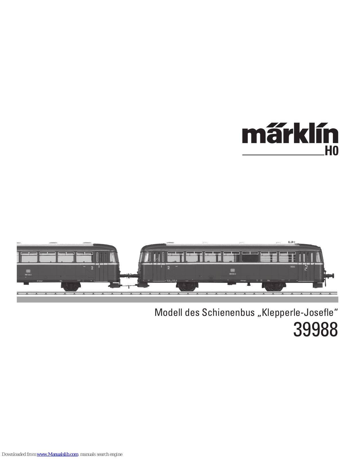 marklin 39988, 39987, 39984, 39986 User Manual - ManualMachine.com