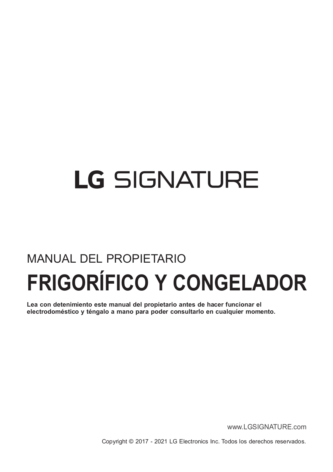 LG LSR100 User Manual