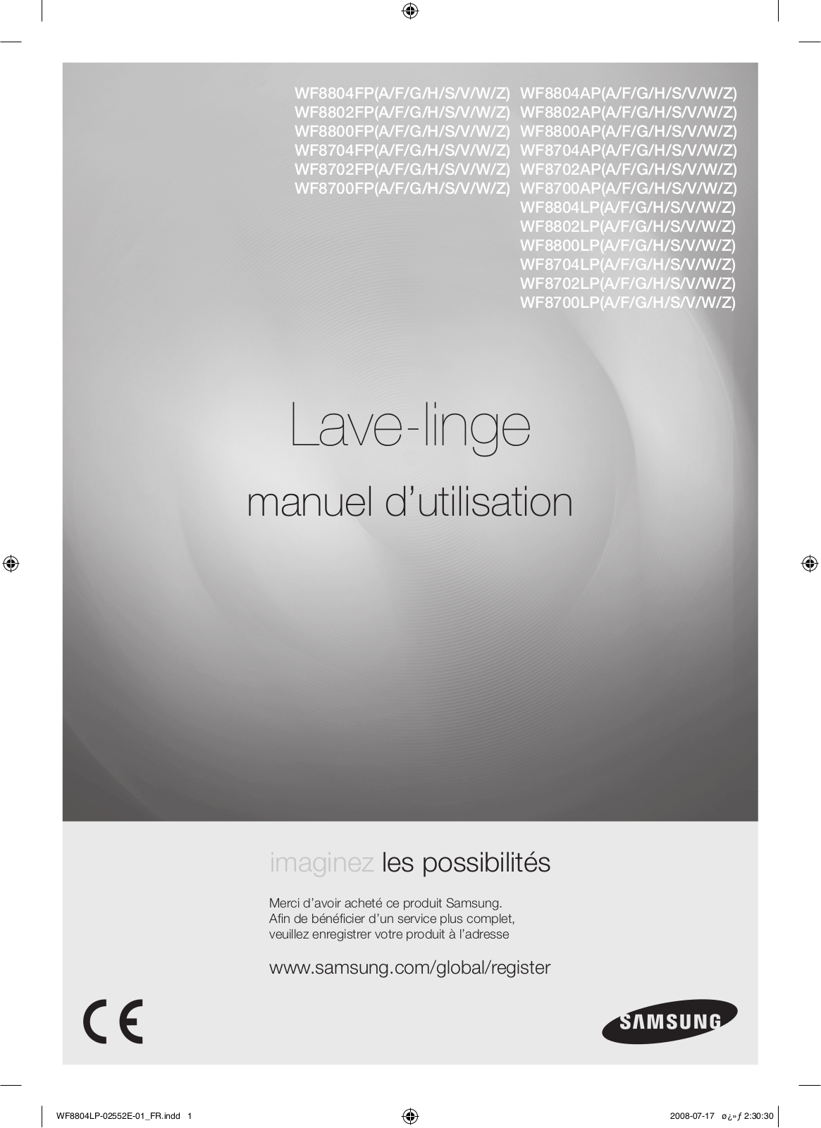 Samsung WF8802LSW, WF8702LSW User Manual