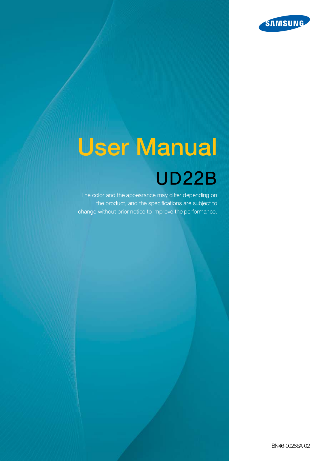 Samsung UD22B User Manual