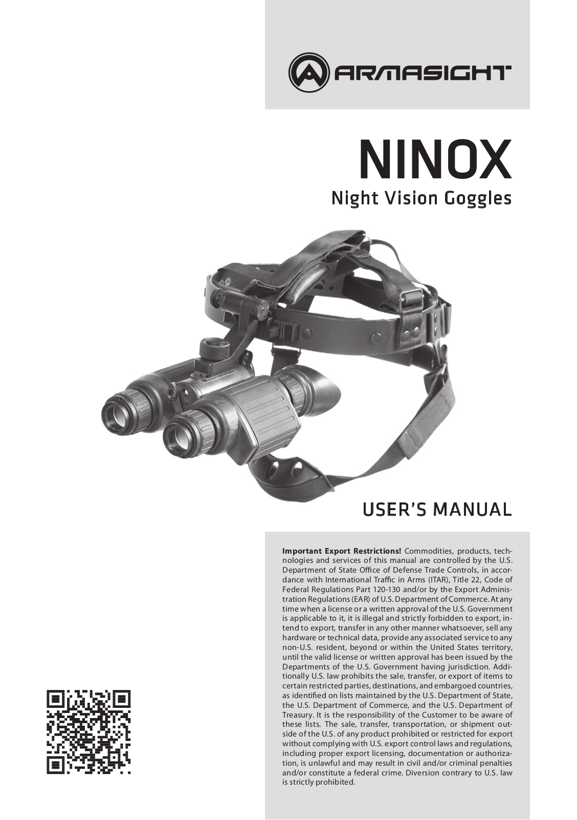 Armasight NKGNINOX0111I11 User Manual