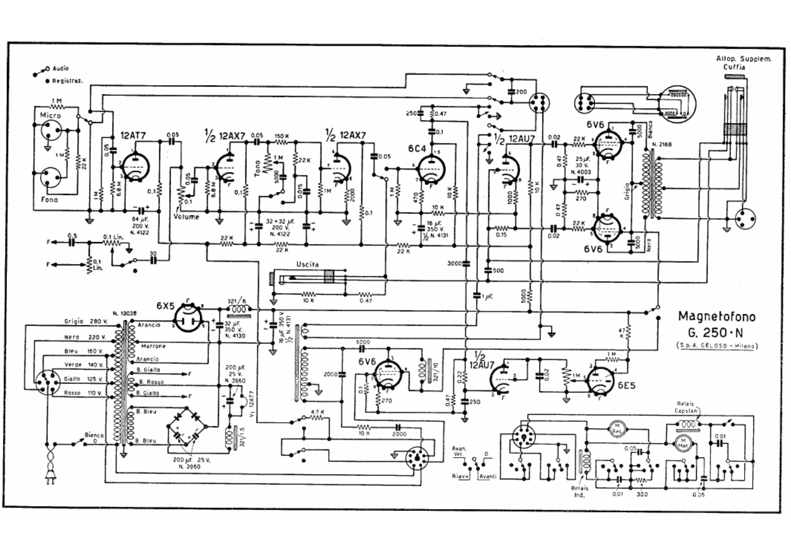 Geloso G250N Schematic