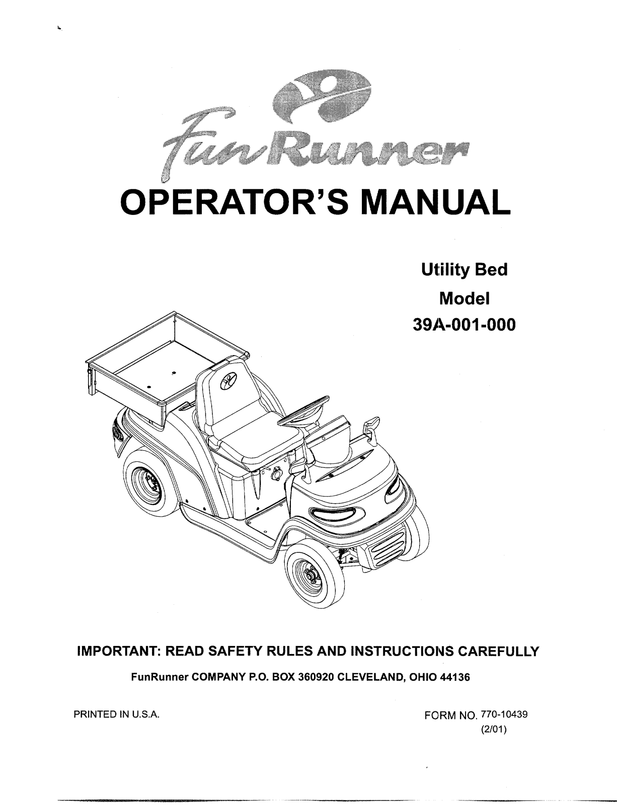 Mtd OEM-39A-001 owners guide