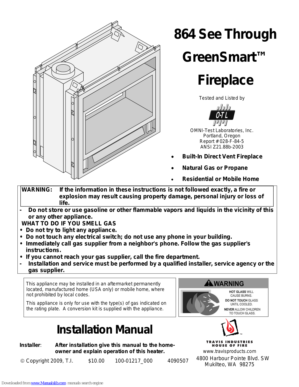 Omni Group GREEN SMART 864 Installation Manual