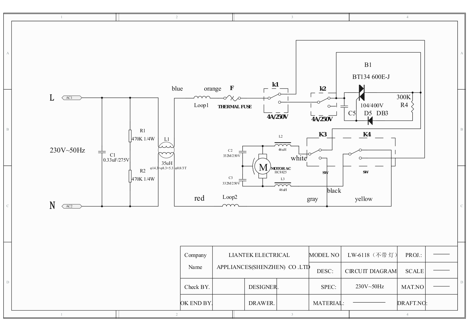 Vitek VT-1674 Circuit diagrams