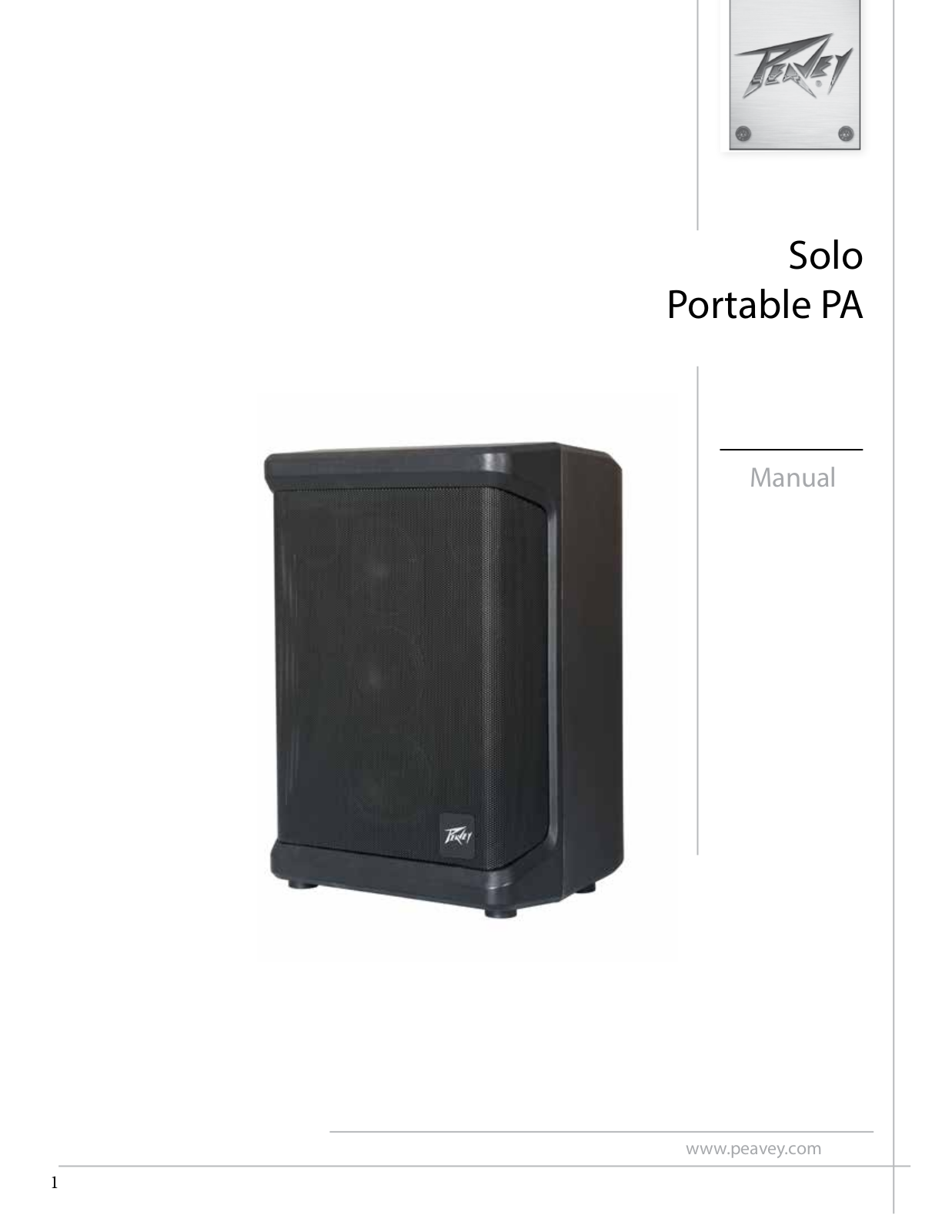 Peavey Solo Portable PA User guide - ManualMachine.com