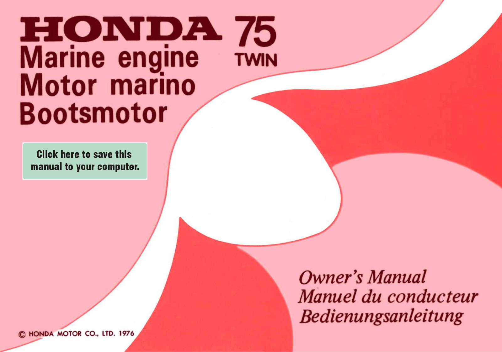 HONDA BF 75 User Manual