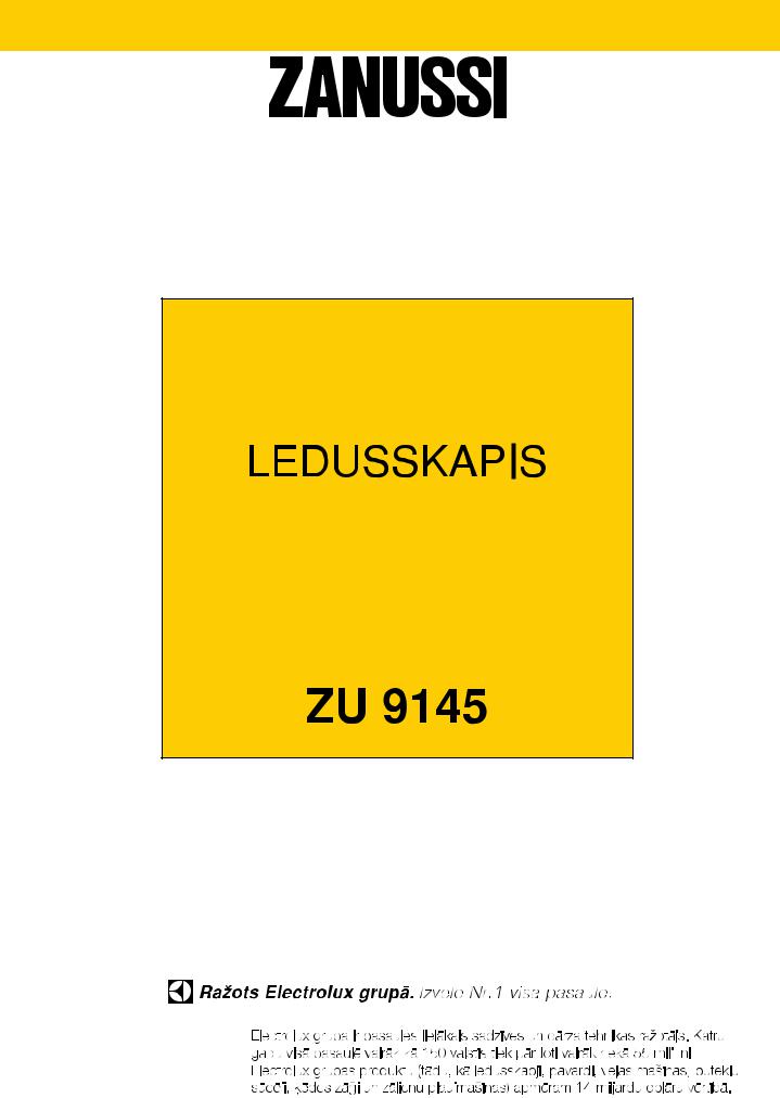 Zanussi ZU9145 User Manual