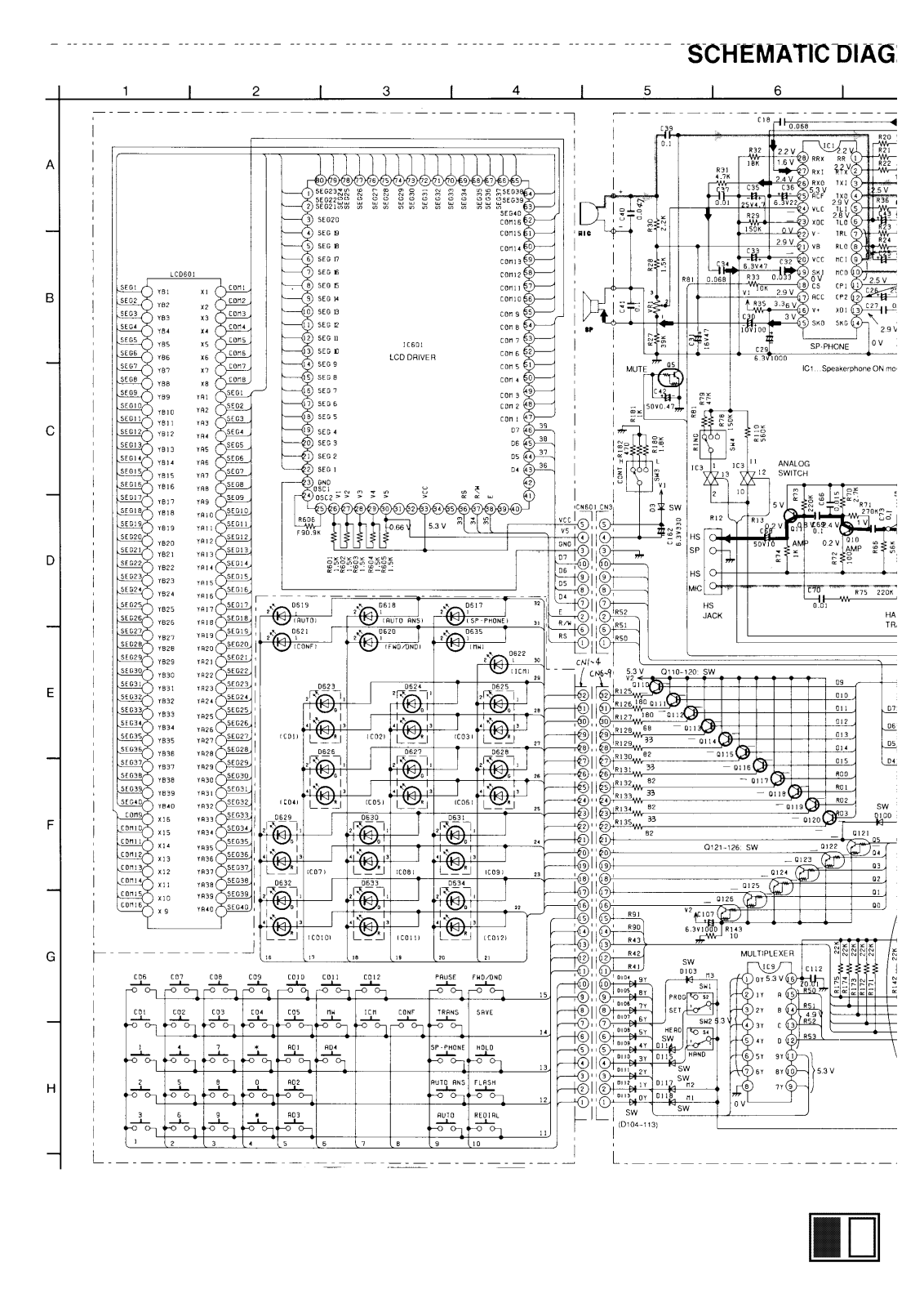 Panasonic KX T7030 Diagram