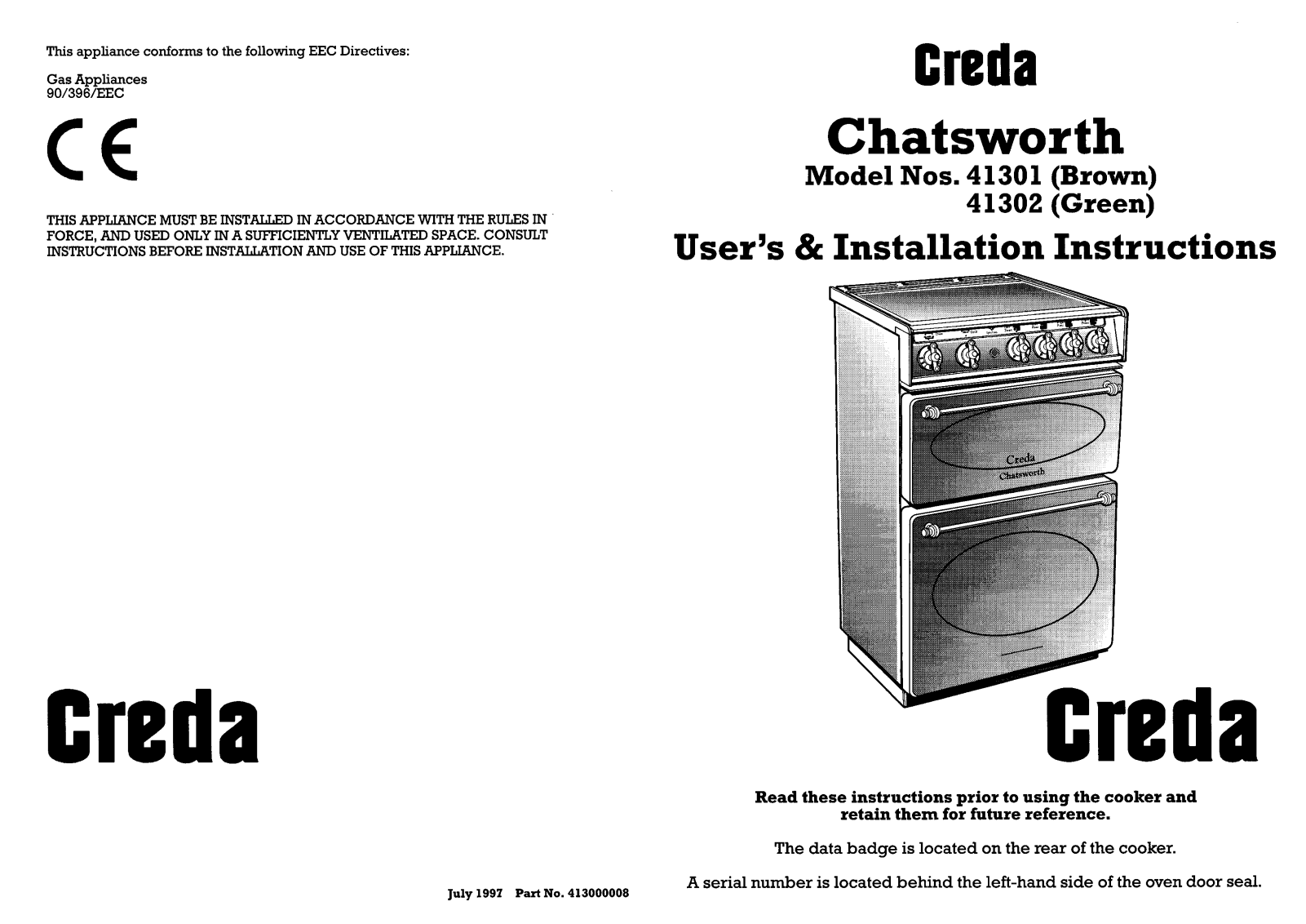 Creda CHATSWORTH 41301 User Manual