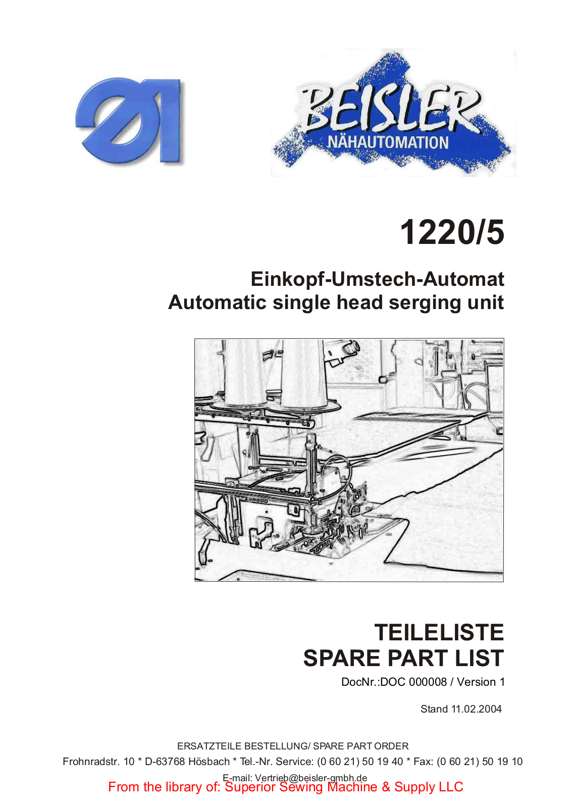 Beisler 1220-5 User Manual