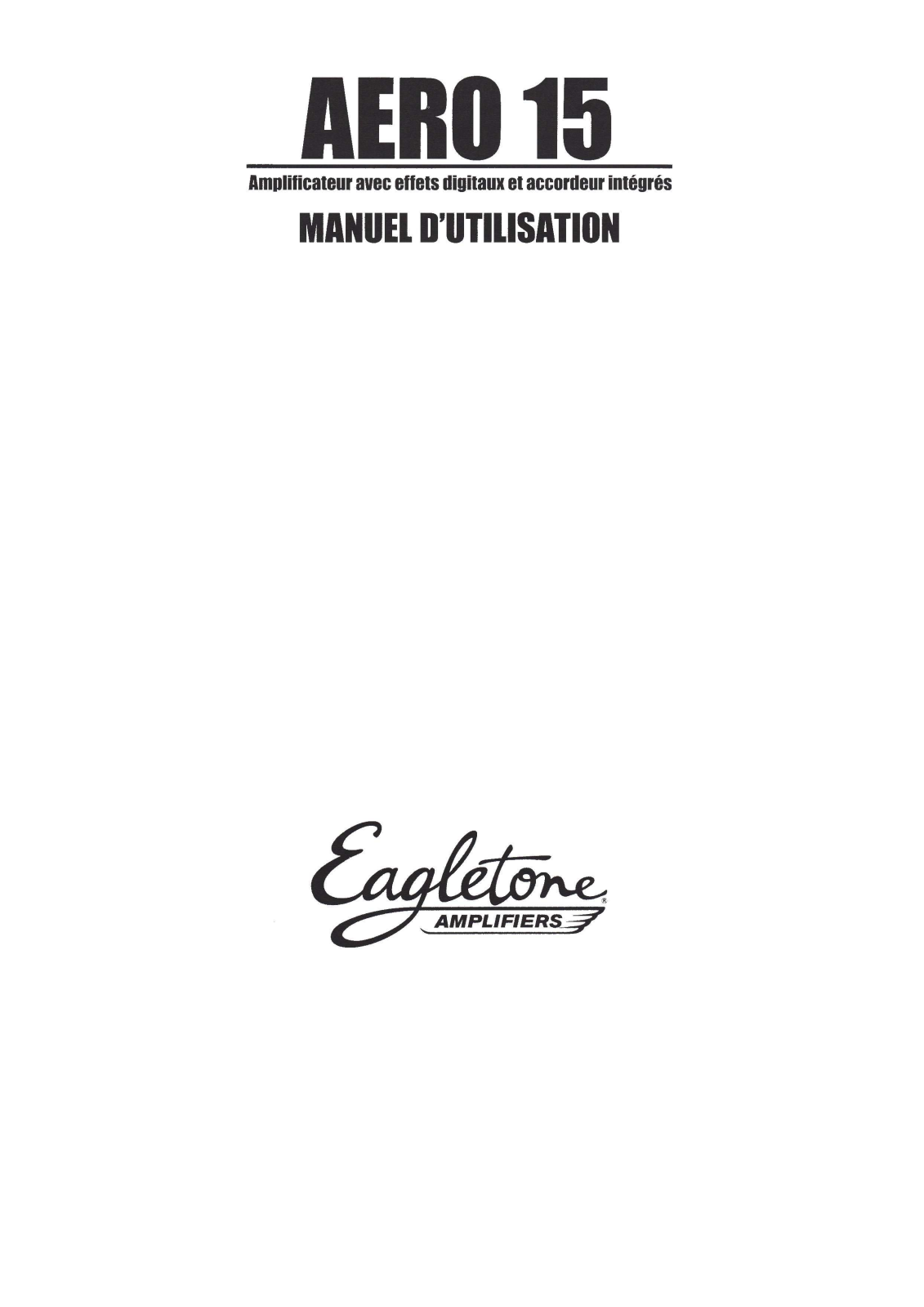 EAGLETONE AERO 15 User Manual