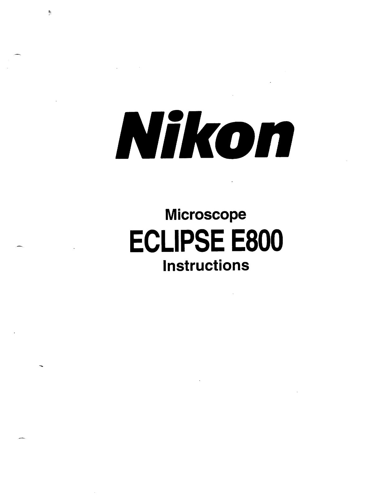 Nikon E800 User Manual