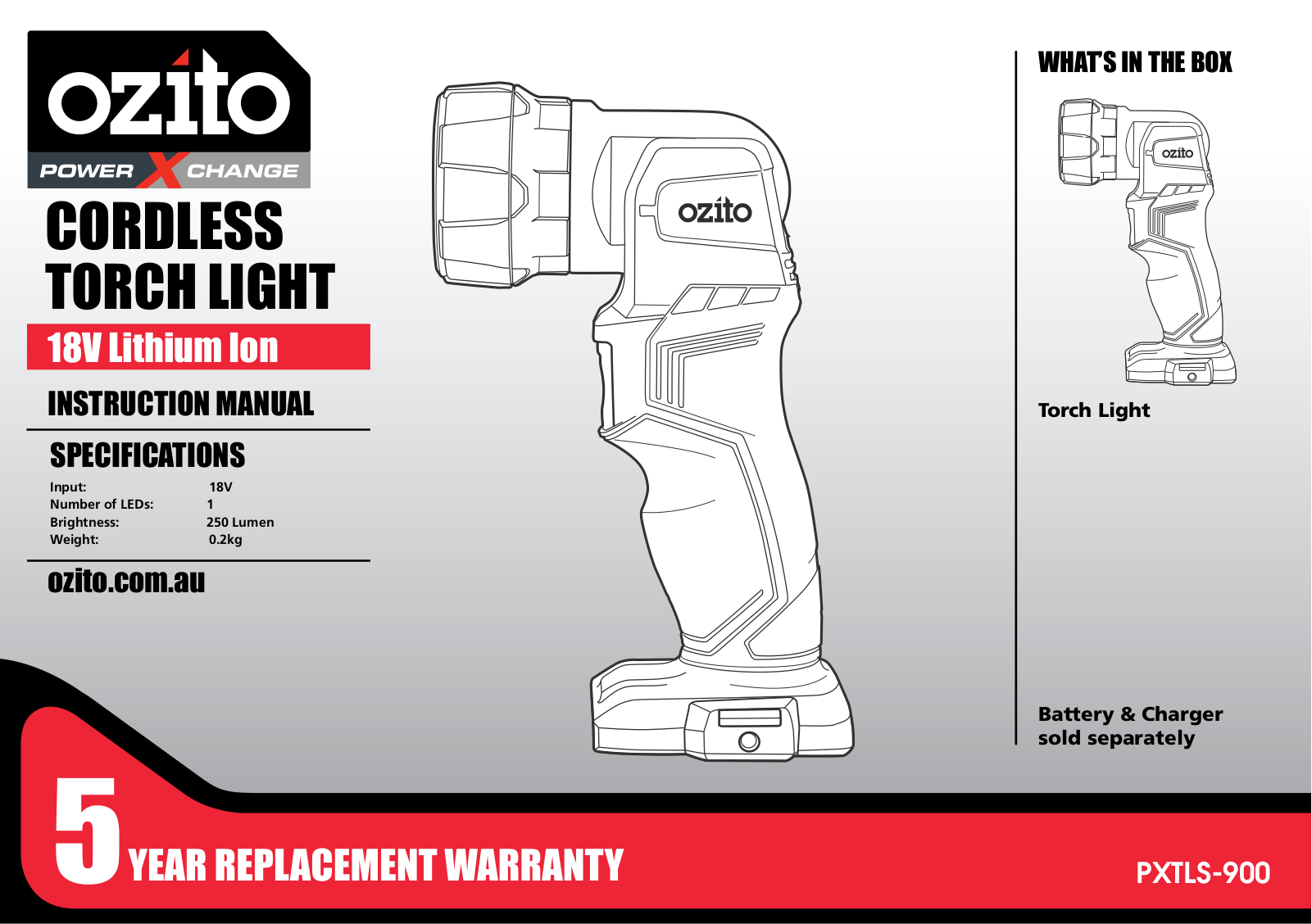 Ozito PXTLS-900 User Manual