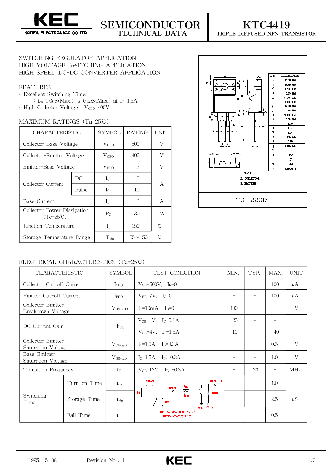 KEC KTC4419 Datasheet