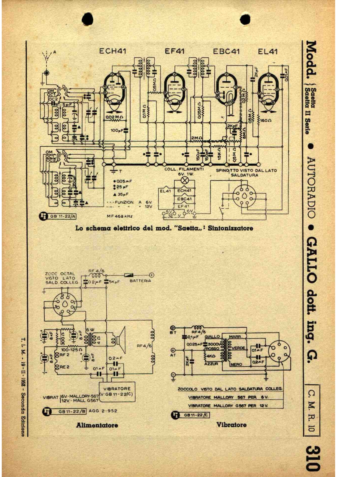 Gallo G saetta schematic