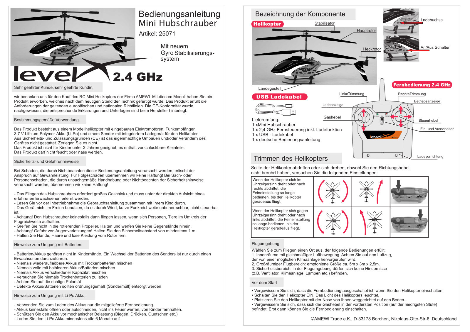 Amewi 25071 User guide - ManualMachine.com