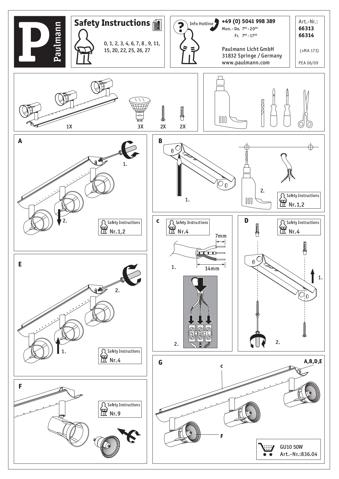 Paulmann 66313 Safety instructions - ManualMachine.com