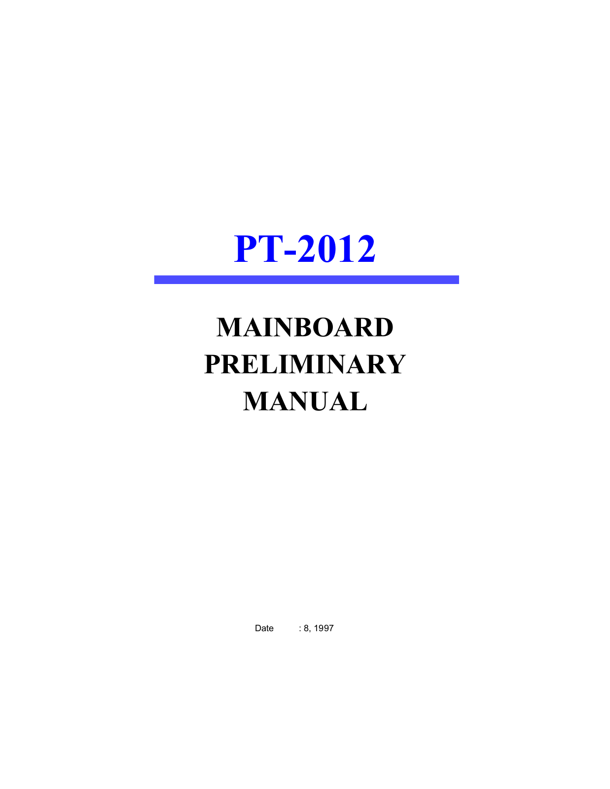 FIC PT-2012 PT-2012 User Manual - ManualMachine.com