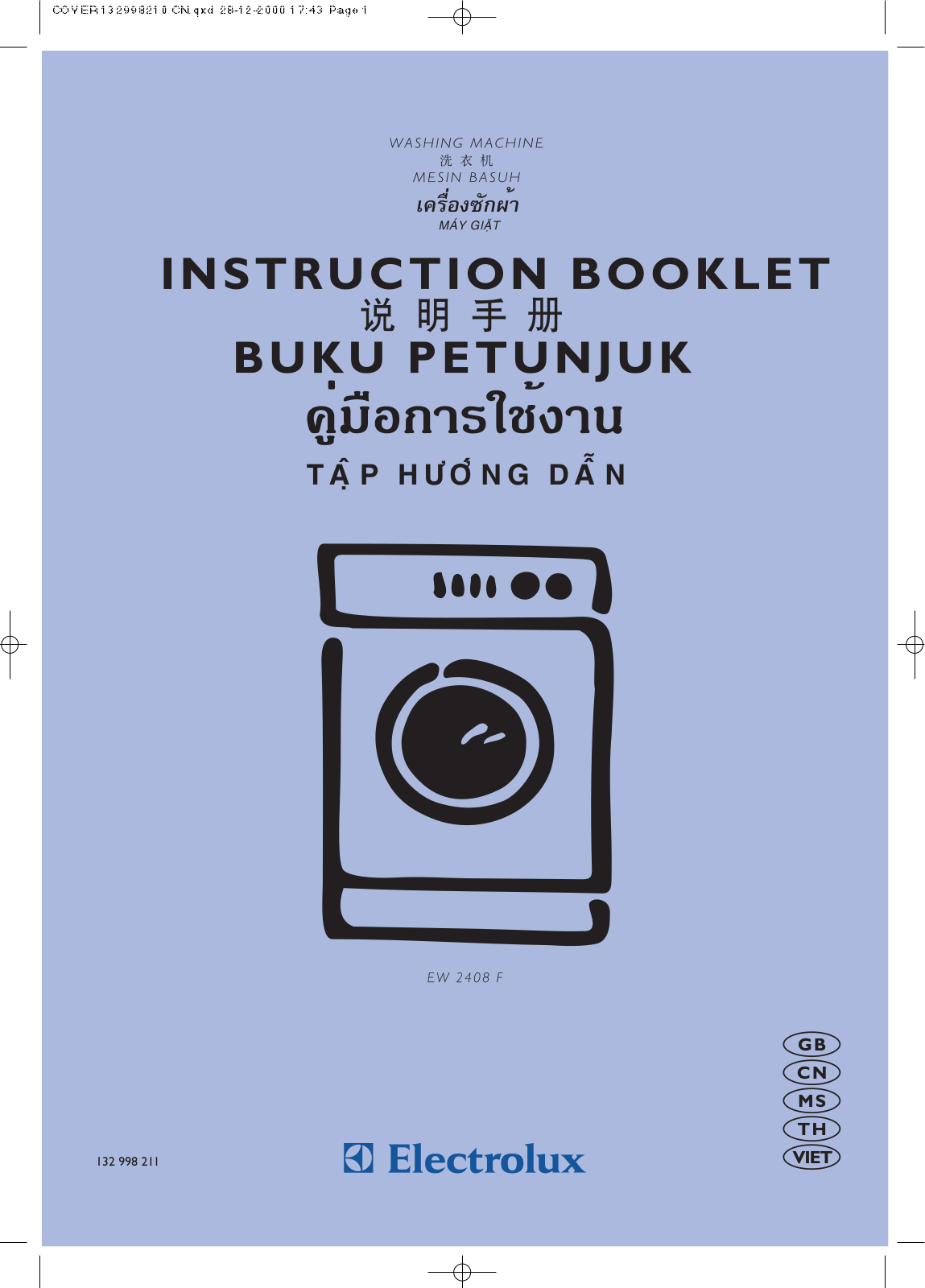 Electrolux EW2408F User Manual