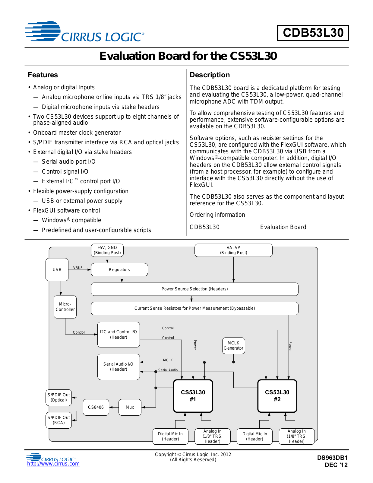 Cirrus Logic CDB53L30 User Manual