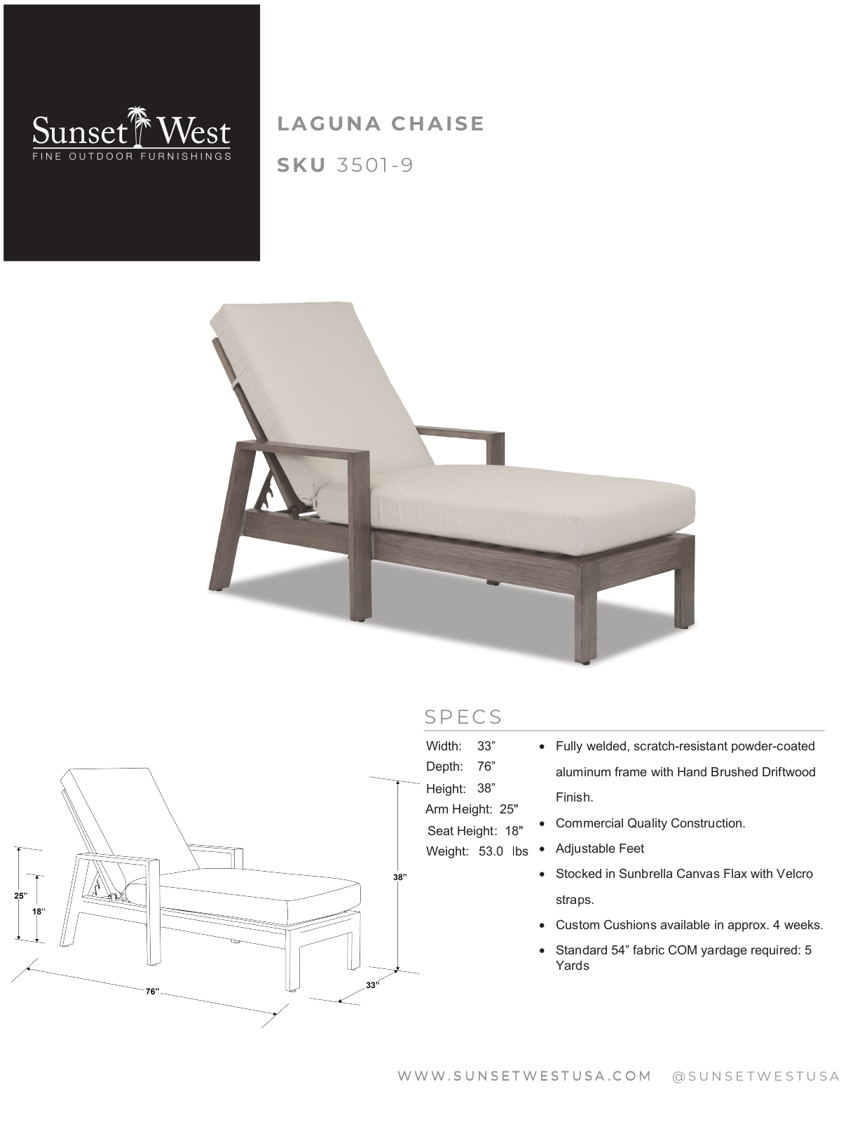 Sunset West XSW1557 Specifications - ManualMachine.com