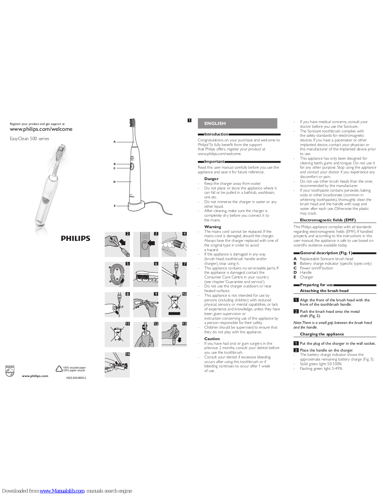 Philips easyclean 500 series User Manual