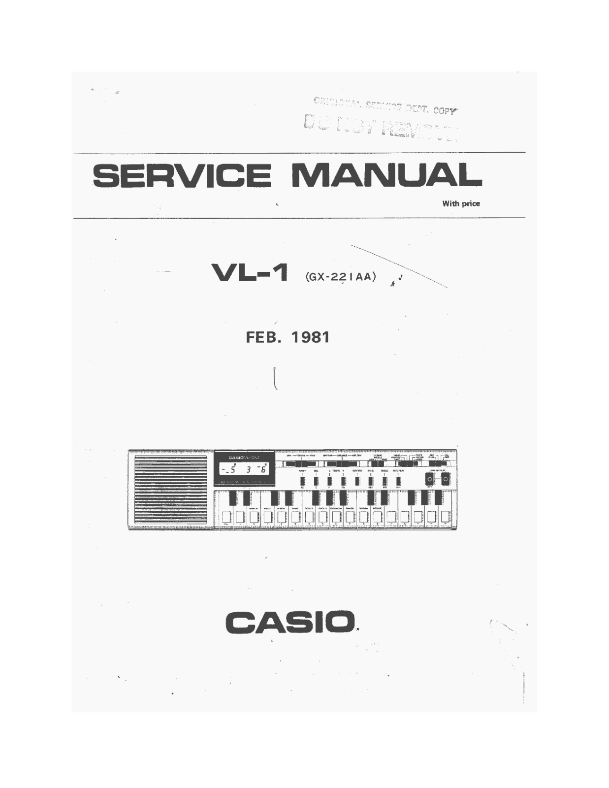Casio VL-1 User Manual