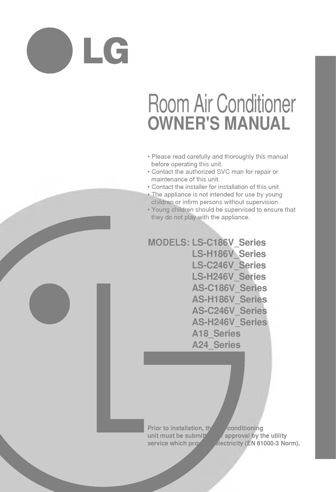 LG LSNH186VMC0 User Manual