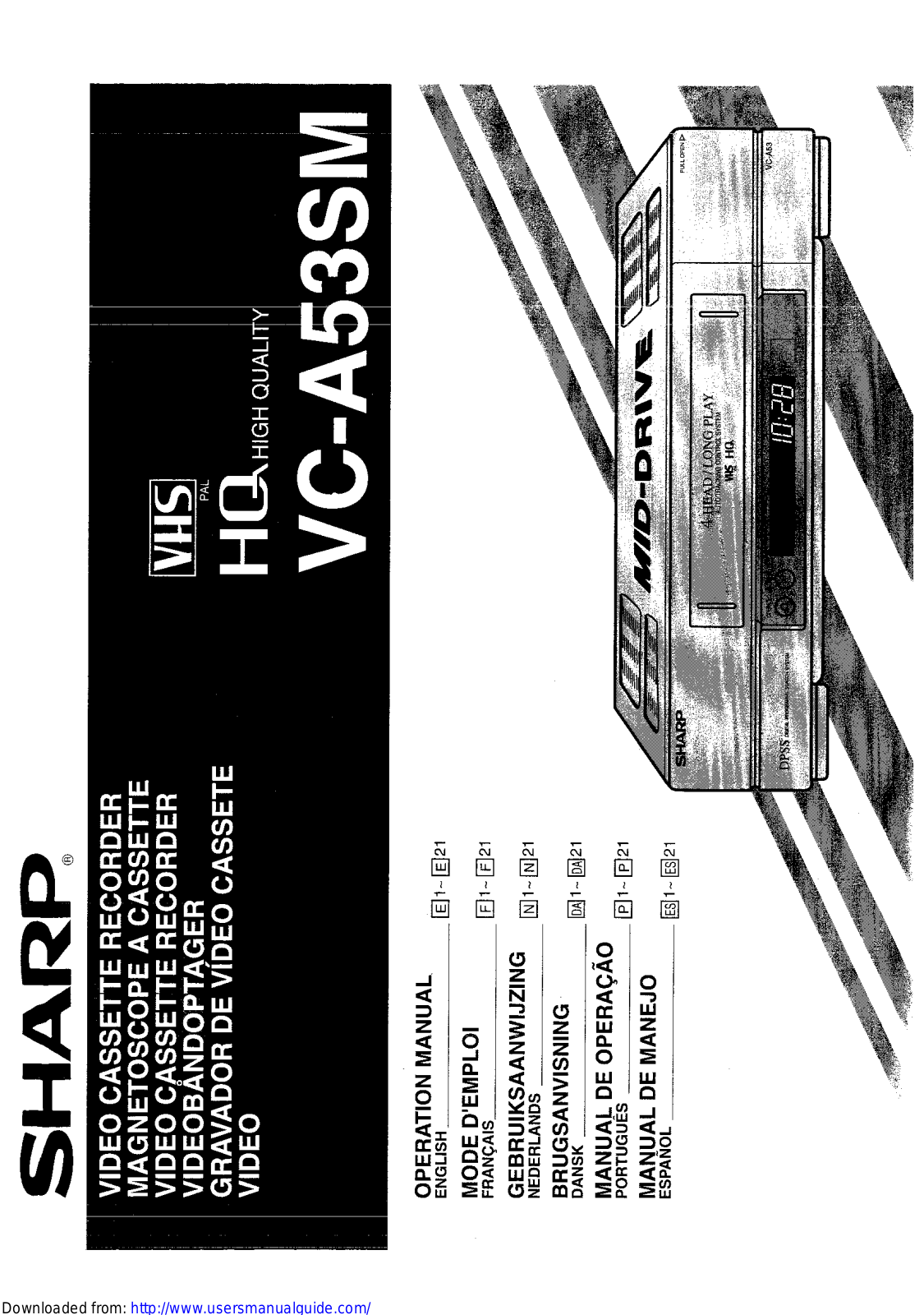 SHARP VC-A53SM User Manual