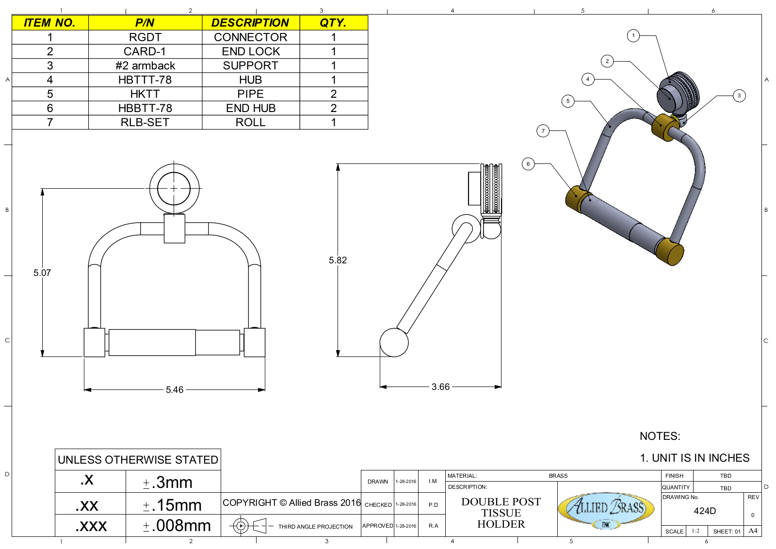Allied Brass DOK1899 Specifications - ManualMachine.com